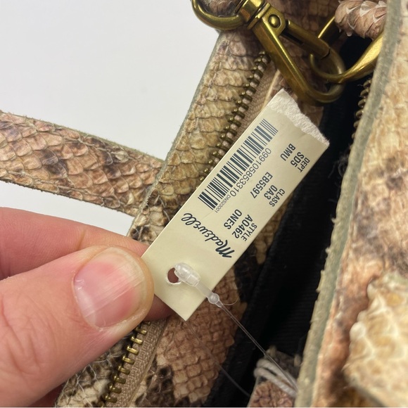 Madewell Snakeskin Zip-Top Transport Leather Crossbody - Picture 8 of 10